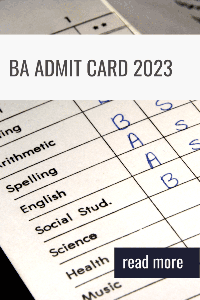 BA Admit Card 2023