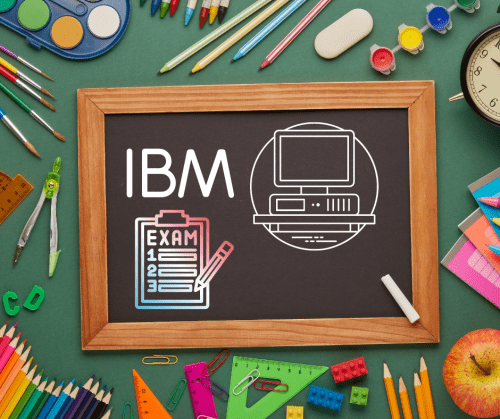 IBM EXAMINATION, IBM EXAM, Written on chalk board