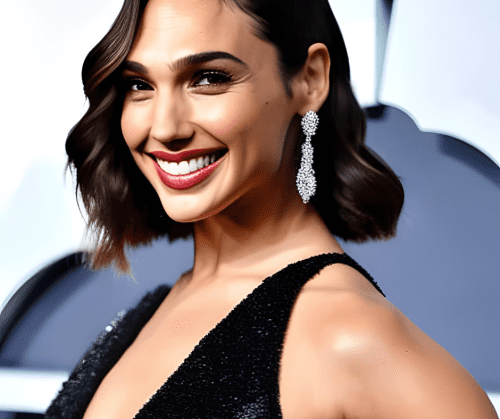Gal Gadot With Side Part Hairstyle